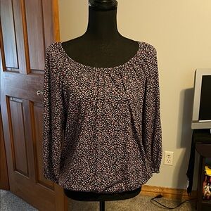 Michael Kors Navy Floral Blouse